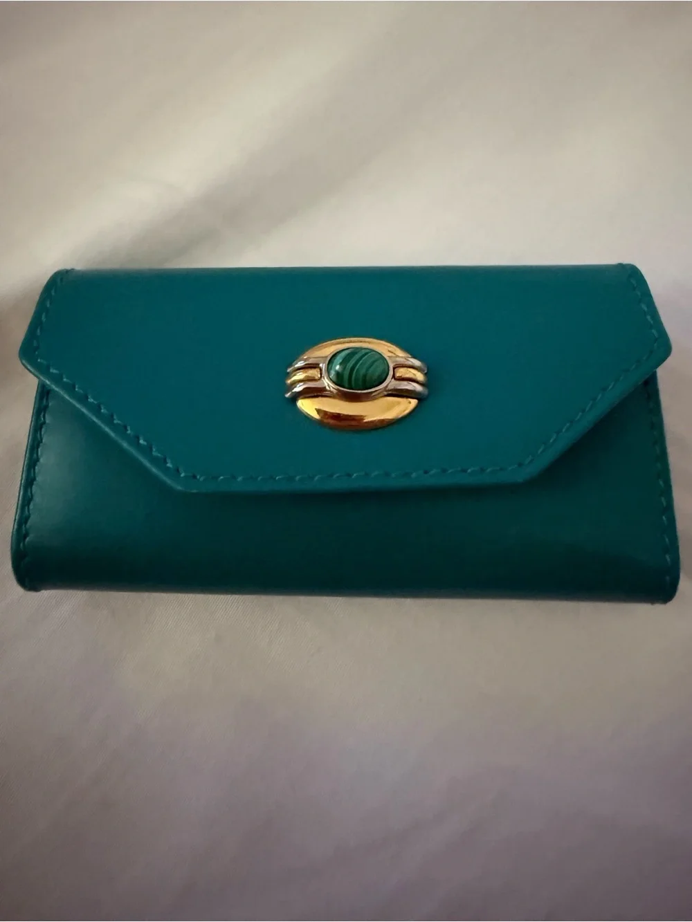 Rare Gucci Teal Leather Key Cles